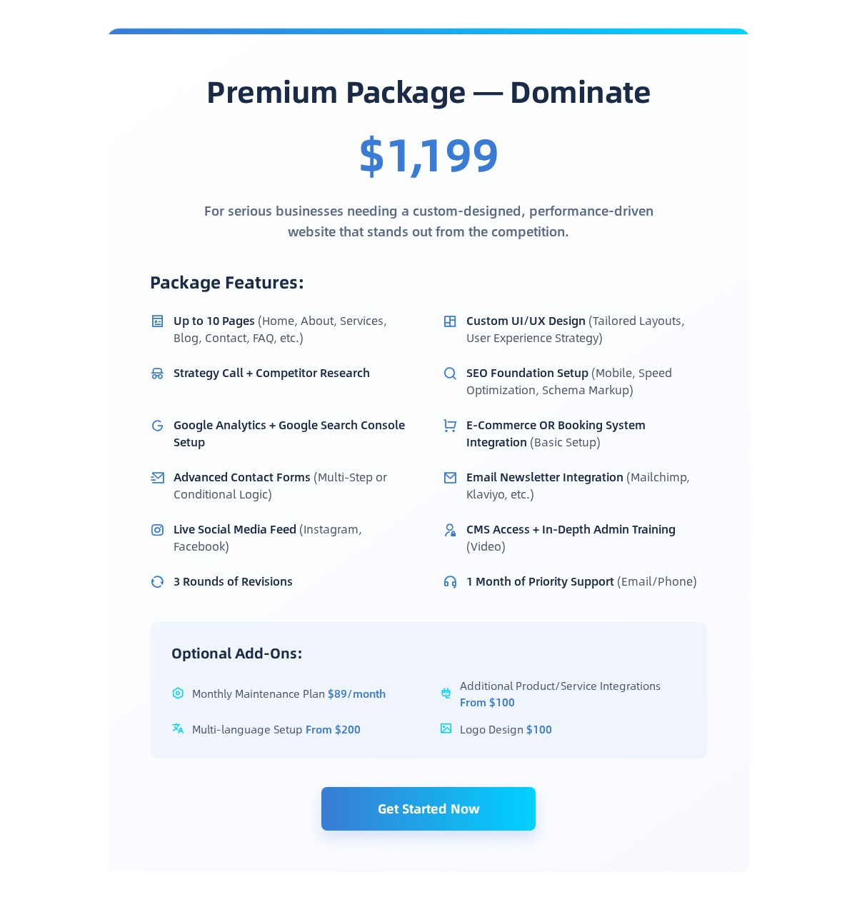 Premium Package — "Dominate"